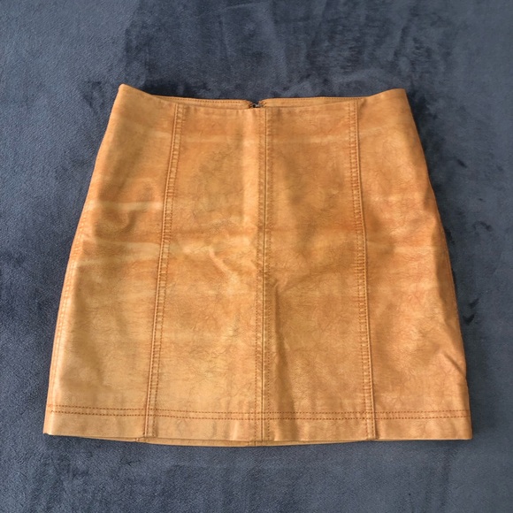 Free People Modern Femme Vegan Leather Skirt - Picture 3 of 9